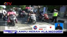Garis Berhenti Lampu Merah ala MotoGP untuk Jaga Jarak di Tuban