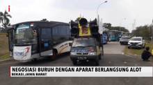 Polisi Menghadang Demo Buruh Ke Jakarta, Karena PSBB