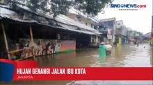 Hujan Deras, Banjir Genangi Jalan di Kawasan Kemang