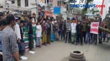 Unjuk Rasa di Depan KPU Tasikmalaya Berujung Ricuh