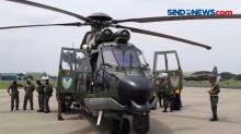 Asops KSAU Tinjau Lokasi Jatuhnya Pesawatdengan Helikopter Caracal