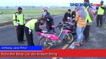 Razia Aksi Balap Liar dan Knalpot Bising di Jombang, Jawa Timur