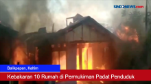 Kebakaran 10 Rumah di Permukiman Padat Penduduk