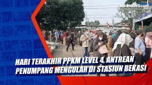 Hari Terakhir PPKM Level 4, Antrean Penumpang Mengular di Stasiun Bekasi
