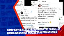 Hujan Kritik Mengalir ke Pemerintah Pasca-Tim Thomas Indonesia Menangkan Pertandingan