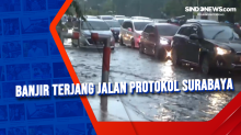 Banjir Terjang Jalan Protokol Surabaya