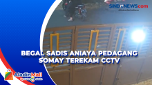 Begal Sadis Aniaya Pedagang Somay Terekam CCTV