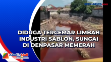 Diduga Tercemar Limbah Industri Sablon, Sungai di Denpasar Memerah