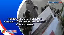 Terekam CCTV, Pencuri Gasak Tiga Sepatu di Masjid Kota Cimahi