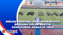 Ribuan Personel Pengamanan Doa Bersama dalam Bentuk Konfigurasi Arema di GBLA