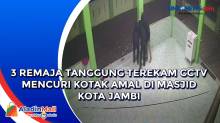 3 Remaja Tanggung Terekam CCTV Mencuri Kotak Amal di Masjid Kota Jambi