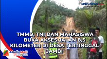 TMMD, TNI dan Mahasiswa Buka Akses Jalan 8,5 Kilometer di Desa Tertinggal Jambi