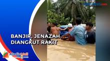 Detik-detik Jenazah di Aceh Tamiang Diangkut dengan Rakit karena Dikepung Banjir Tinggi