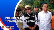 Presiden Jokowi Tinjau Lokasi Longsor di Cugenang