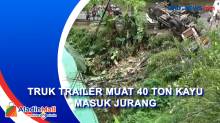 Kronologi Truk Trailer Muat 40 Ton Kayu Masuk Jurang di Jalan Lintas Semarang-Magelang