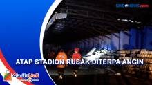 Angin Kencang Sambar Tenggarong, Atap Stadion Rondong Demang Rusak Parah