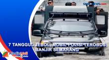 Detik-Detik Mobil Polisi Nekat Terobos Banjir di Kawasan Pantai Marina Semarang