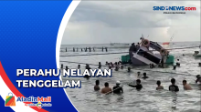 Dihantam Gelombang Pasang, Perahu Nelayan di Polewali Mandar Tenggelam