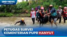 Petugas Survei Jembatan Kementerian PUPR Hanyut Terbawa Arus Sungai Cimahi Sukabumi