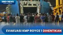 Evakuasi KMP Royce 1 Dihentikan, Kapal Mulai Miring