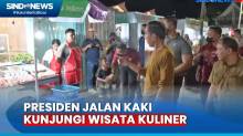 Momen Jokowi Jalan Kaki Kunjungi Wisata Kuliner Labuan Bajo