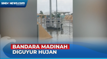 Hujan Guyur Bandara Madinah saat Kedatangan Jemaah Haji Indonesia