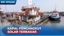 Kapal Pengangkut Solar Terbakar dan Meledak di Pelabuhan Muara Baru, ABK Terluka