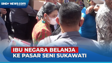 Momen Ibu Negara Iriana Jokowi dan Wury Maruf Amin Berbelanja ke Pasar Seni Sukawati