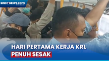 Libur Telah Usai, KRL Relasi Bogor-Jakarta Kota Penuh Sesak Hari Pertama Kerja