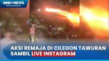 Viral! Remaja di Cilegon Tawuran Sambil Live Instagram, Bikin Resah Warga