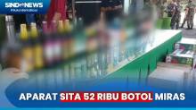 Aparat Gabungan Sita 52 Ribu Botol Miras dari 5 Gudang di Indramayu