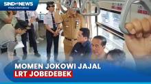 Presiden Jokowi Jajal LRT Jabodebek Bareng Erick Thohir dan Ridwan Kamil