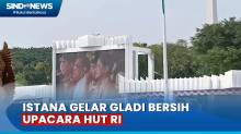 Presiden Jokowi Pantau Gladi Bersih Upacara HUT ke-78 RI di Istana