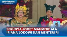 Iriana Jokowi dan Jajaran Menteri RI Ikut Joget Maumere Saat Tonton Atraksi Flypass