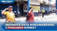 Warga dan Pengamen Ikut Hormat di Simpang Empat Jambi saat Indonesia Raya Berkumandang