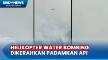 Helikopter Water Bombing Padamkan Api di Kawasan Savana Gunung Bromo