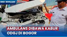 Ambulans Dibawa Kabur ODGJ saat Ditinggal Isi E-toll di Bogor