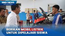 Jokowi Berikan Mobil Listrik ke SMK Negeri 2 Palembang untuk Siswa Pelajari