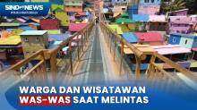 Jembatan Kaca Kampung Wisata 3D dan Warna-warni di Malang Retak
