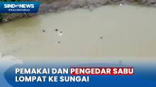 Pemakai dan Pengedar Sabu Lompat ke Sungai saat Polisi Gerebek Kampung Narkoba di Medan