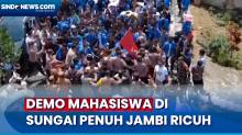 1 Polisi Luka dan Belasan Orang Ditangkap Usai Demo Mahasiswa Ricuh di Sungai Penuh Jambi