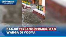 Banjir Terjang Permukiman Warga di Yogya saat Diguyur Hujan Pasca Kemarau