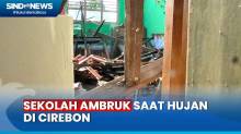 Hujan Deras, Gedung SD Ambruk  di Cirebon, Siswa Belajar di Aula Desa