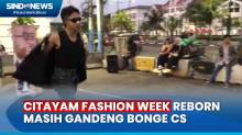 Aksi Bonge CS Pamer Tas Kreatif Berwajah Ganjar-Mahfud MD di Citayem Fashion Week Reborn