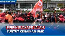 Ribuan Buruh di Jawa Timur Blokade Jalan, Tuntut Kenaikan UMK 15 Persen