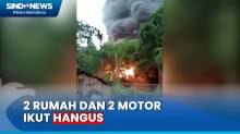 Ngeri! Gudang Ribuan Tabung Gas Terbakar dan Meledak Terekam Video Amatir di Grobogan