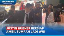 Bersiap Ambil Sumpah Jadi WNI, Justin Hubner Tiba di Kanwil Kemenkumham Jakarta