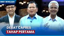 Paparkan Visi Misi di Debat Pertama Capres, Anies dan Prabowo Saling Sindir, Ganjar Santuy