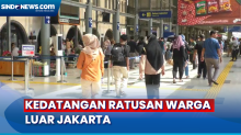 Stasiun Pasar Senen Kedatangan Ratusan Warga dari Luar Jakarta