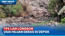 Hujan Deras, TPS Liar Setinggi 30 Meter Longsor Timbun Empang Warga di Depok